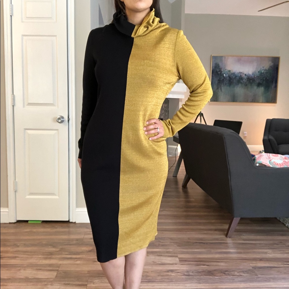 Exclusively Misook Colorblock Cowl Neck Dr…